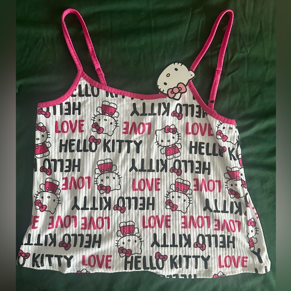 Hello Kitty Pink and White Pajama Set - Picture 2 of 4